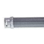 Grey ribbed Zodiac AX20 Blue Grey Twist Lock hose with plastic connector end, on white background