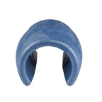 Blue horseshoe-shaped hose float clip for Zodiac MX8 pool cleaner with smooth curved form and open base