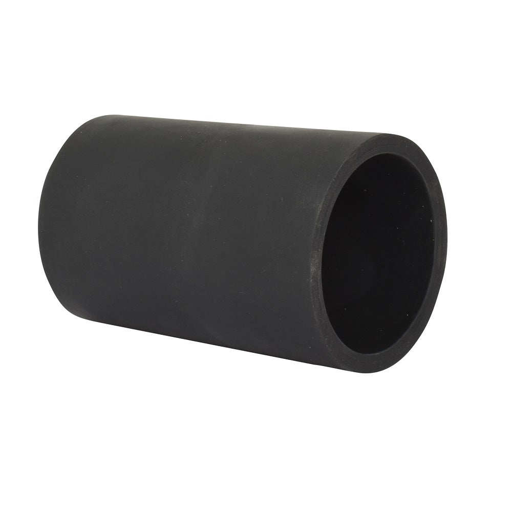 Sun Command Solar Panel Rubber Connector, matte black hollow cylindrical tube on white background