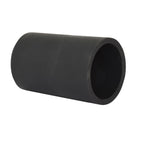 Sun Command Solar Panel Rubber Connector, matte black hollow cylindrical tube on white background
