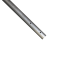 Aluminium pole 3m length silver ribbed surface with two pre-drilled mounting holes for cleaning equipment