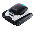 Aiper Scuba N1 Robotic Pool Cleaner in black and white with teal accents, track-drive wheels and front brush roller visible