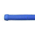 Blue ribbed flexible pool cleaner leader hose with cuffed end fitting, 1m length