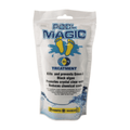 Pool Magic 5-in-1 pool treatment chemical in white resealable stand-up pouch with blue and yellow branding