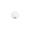 White cup-style Pioneer Safety dust mask with elastic straps, CE-marked, on a plain white background