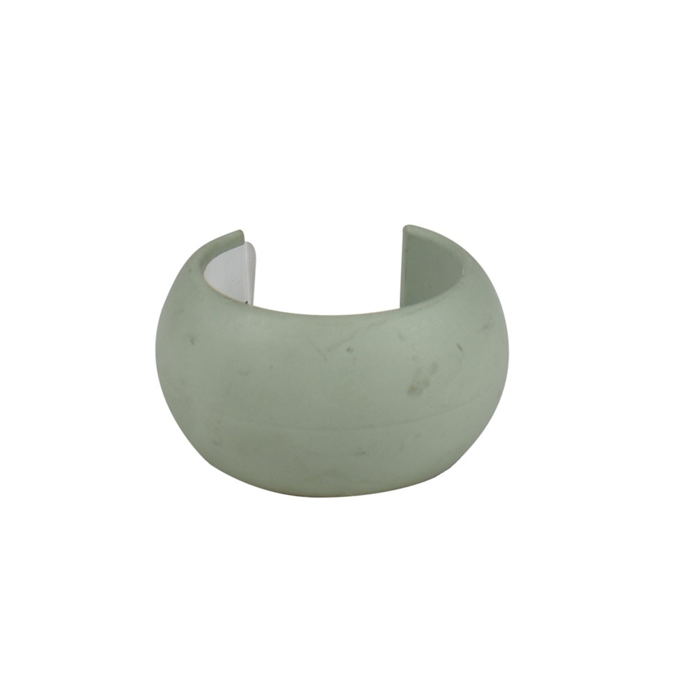 Kreepy Krauly hose weight in sage green, wide curved cuff shape with open back, on white background