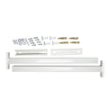 White steel heat pump wall bracket kit 650mm with mounting rails, anchor bolts, springs, screws, washers and nuts included