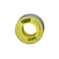 Venice PTFE thread seal tape roll, 19mm, yellow and white, with barcode label on face