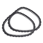 Zodiac AX20 black rubber replacement tracks, sold as a set, looped on white background