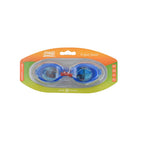 Zoggs Ripper Junior kids swim goggles with blue lenses in orange and green retail packaging, ages 6–14