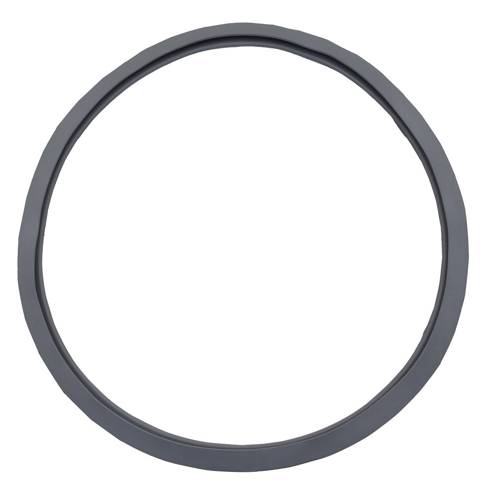 Grey rubber circular gasket seal for Collins MK2 Vac Lid, flat ring profile with ridged inner edge