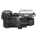 Speck Badu Solar Smart variable-speed pool pump in dark grey with white digital control panel, isolated on white