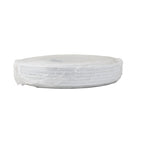 Stack of white Voltex Twin & Earth 1.5mm flat electrical cable coiled and wrapped in clear plastic packaging