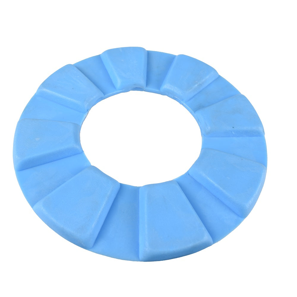 Blue rubber foot pad ring with segmented ridges for Kreepy Krauly pool cleaner, circular donut shape with central hole