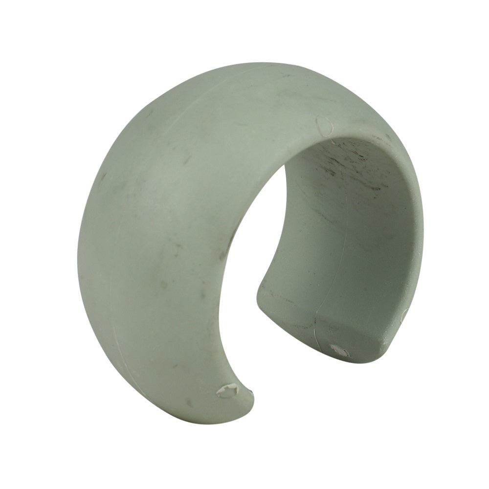 Kreepy Krauly hose weight in pale grey matte finish, wide curved open-cuff shape on white background