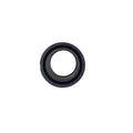 Black PVC reducer fitting 50mm to 32mm with smooth bore, circular profile and embossed size markings on outer rim