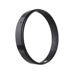 Black gloss metal swivel ring for aqua light fixture with smooth circular frame and small mounting holes visible on rim