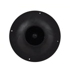 Black circular pump impeller with central cone depression and four mounting holes, front view, 0.75kW Eartheco replacement part