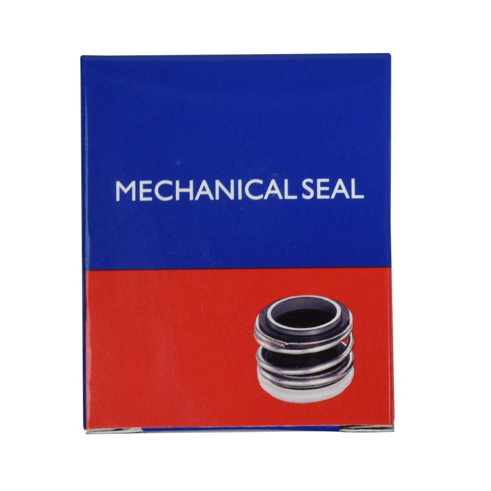 Mechanical seal pump shaft seal in blue and red retail packaging with product illustration on front