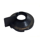 Black plastic pump diffuser with circular raised centre port, flat side outlet tab, and volute housing for .45kW–1.1kW pumps