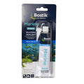 Bostik Marine Clear Silicone Sealant 90ml tube in navy and white blister pack with nozzle applicator