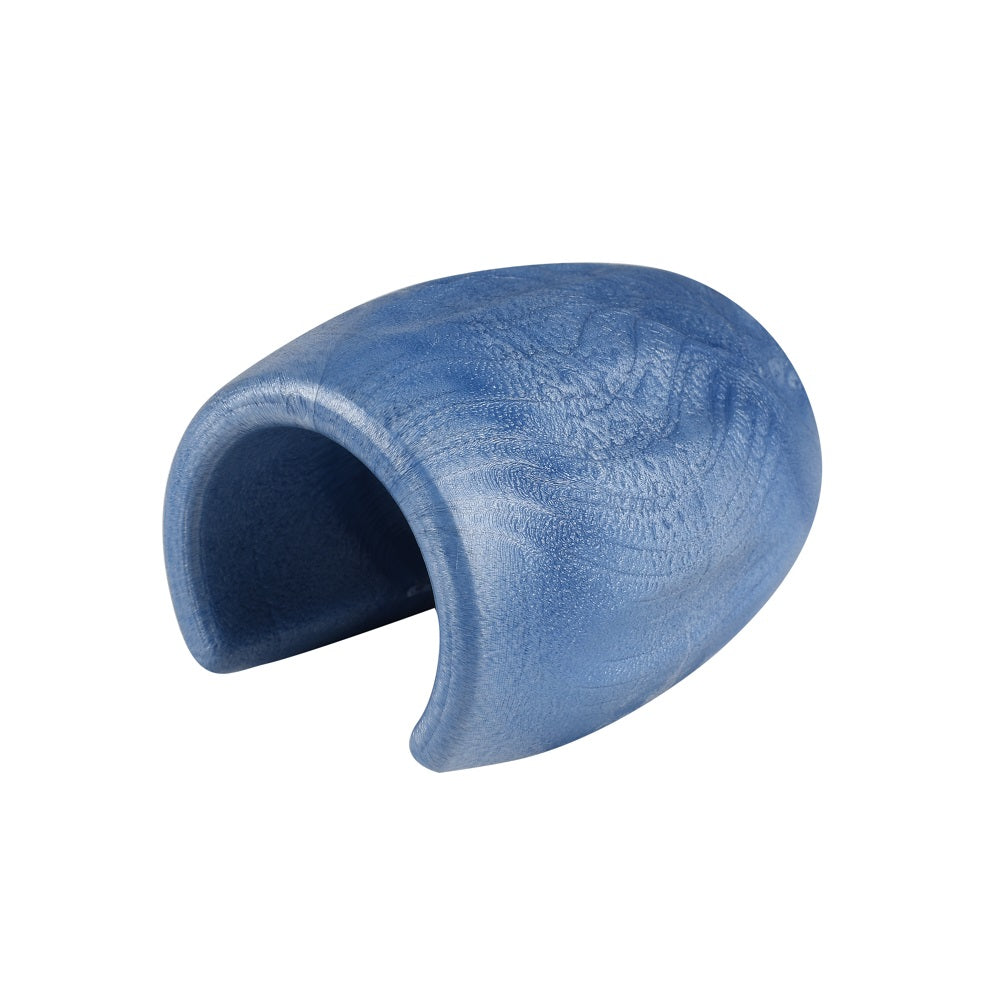 Blue foam hose float clip with arched hollow interior and textured surface for Zodiac MX8 pool cleaner