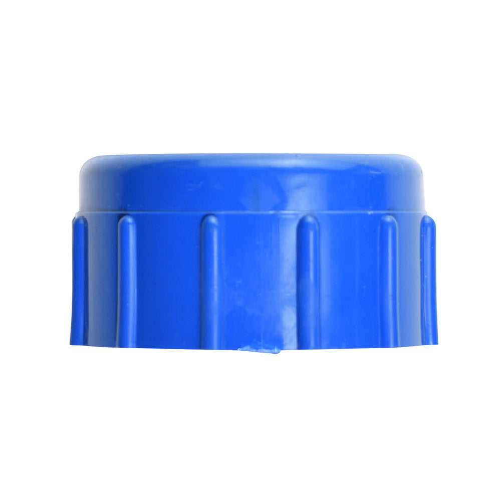 Aqua Pro Heat Pump Union Nut in blue, ribbed plastic screw cap shown on white background