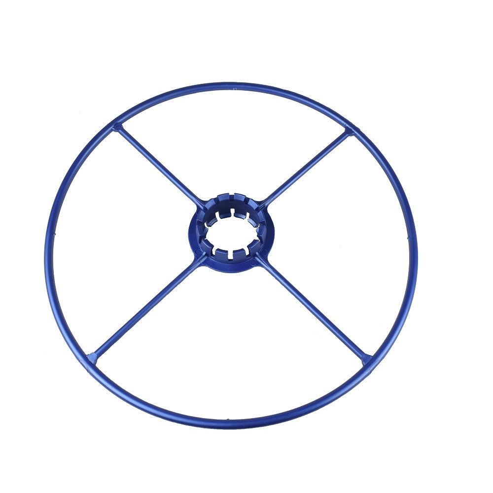 Blue plastic pool cleaner bumper wheel ring with four-spoke design and centre hub, compatible with Zodiac G2 pool cleaner