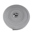 Grey foam expansion joint strip rolled into a coil, 50mm wide flat profile, approximately 10 metres length