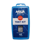 Aqua Pro 4-in-1 Test Kit in blue plastic case, testing chlorine, pH, alkalinity and acid demand