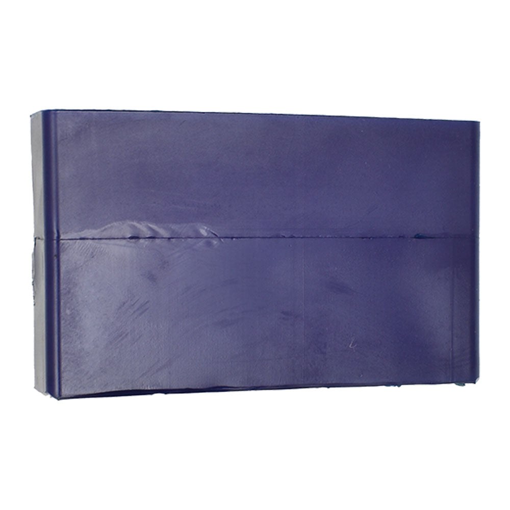 Navy blue rectangular block of Gemini Twinsweep cleaner hammer with glossy plastic-wrapped surface and centre seam line