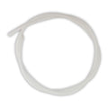 White flexible plastic breather pipe coiled in a loop, 1 metre length, semi-translucent tubing