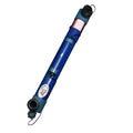 UV water filter system, blue cylindrical body with teal fittings, black threaded end caps and power cable, 55W UV steriliser unit