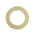Flat ring gasket in cream-yellow rubber with smooth surface and wide annular profile for equipment sealing
