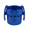 Blue plastic swivel hose clip with four locking arms and central connector port for Zodiac MX8 pool cleaner
