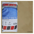 Cemcrete Poolcrete marble pool plaster in Sandstone, 40kg paper bag with red, black and white branding and pool imagery