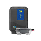 Zodiac EI Classic Midi Chlorinator with grey control unit, blue panel, and clear salt cell with pipe fittings, for pools up to 90,000 litres