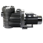 Speck Porpoise 0.75kW pool pump and motor in matte black with ribbed casing, side inlet port, and mounted electric motor