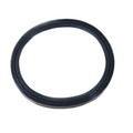Black rubber P24 filter lid gasket with ribbed profile and circular flat ring design for a secure watertight seal