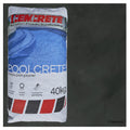 Cemcrete Poolcrete charcoal marble pool plaster 40kg white and red woven bag with pool imagery