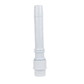 White plastic pool cleaner handnut connector with threaded base fitting and tapered nozzle tip, Zodiac SC compatible