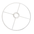 White plastic bumper wheel ring for Zodiac pool cleaner with central hub and four spoked arms, medium size