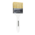 Marshal Blondie 75mm flat paint brush with natural bristles, silver ferrule, and white plastic handle with hang hole