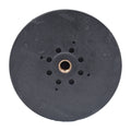 Black rubber pump impeller with central brass threaded insert and multiple ventilation holes, 0.75kW motor compatible