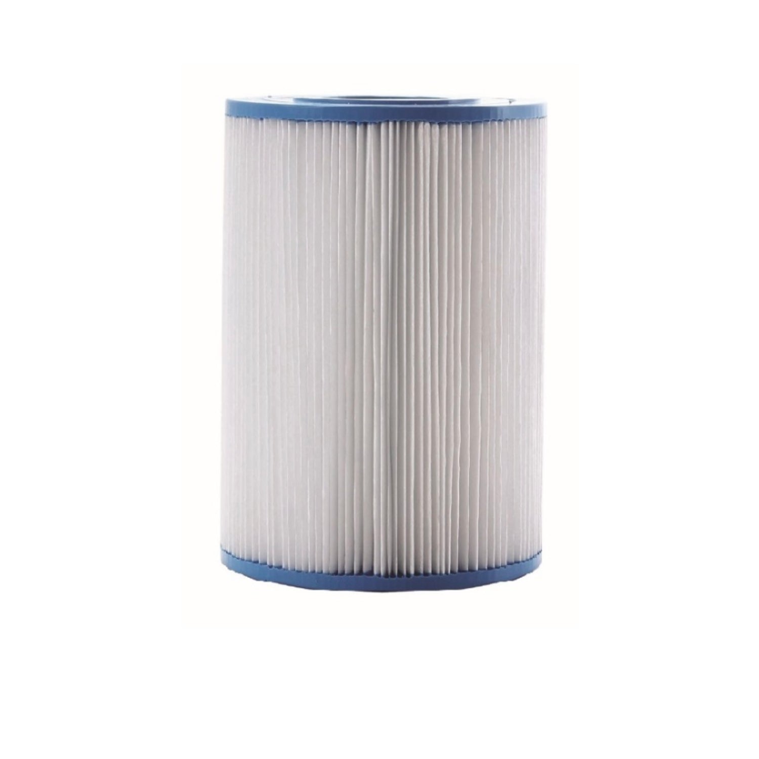 Speck Badu ECO1 Cartridge filter with white pleated media and blue end caps, on white background