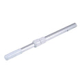 Aqua Pro aluminium extendable telescopic pole in silver with white twist-lock collar and ribbed end cap, 1.2m–2.4m