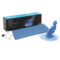 Pentair Kreepy Krauly Tiger Shark blue suction pool cleaner with hose, fittings, and retail box