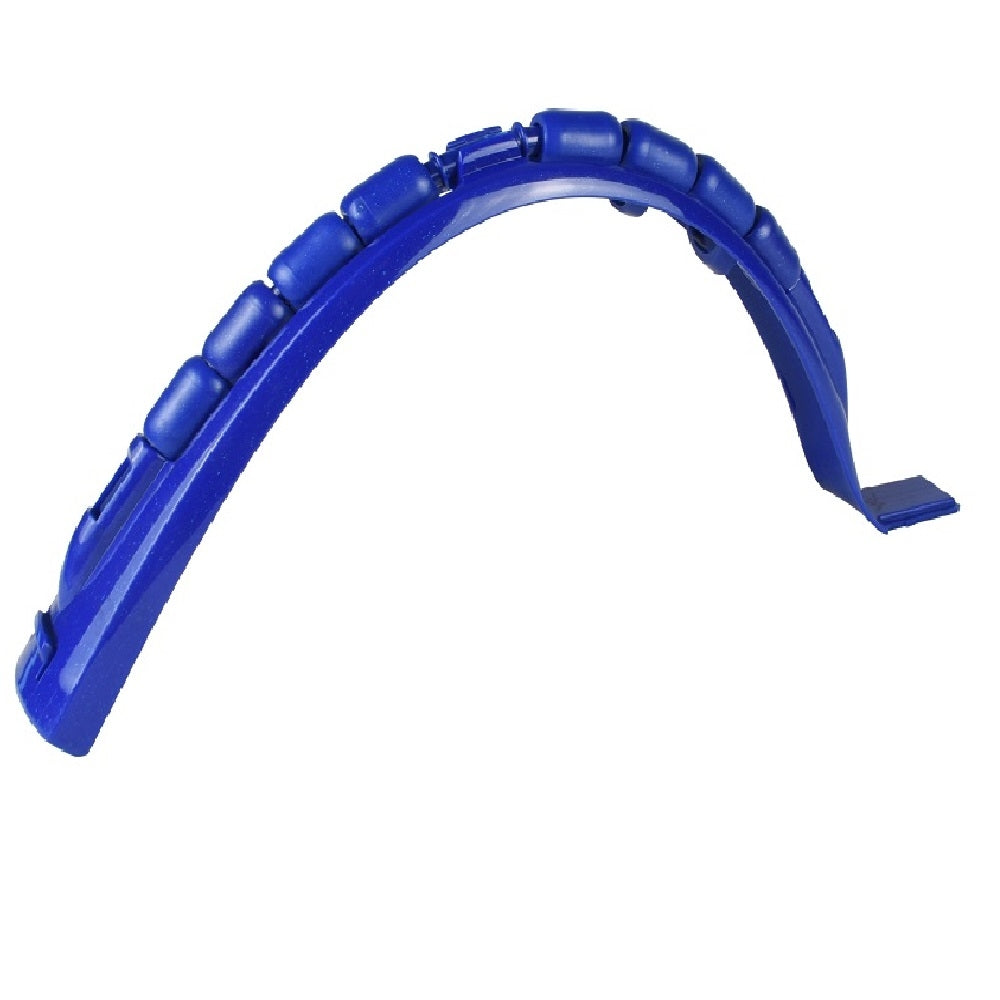 Blue plastic bumper assembly for Kreepy Krauly Pro pool cleaner with segmented arched design and mounting bracket tab