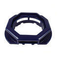 Navy blue plastic octagonal flexi foot ring compatible with Zodiac pool cleaner, open-centre frame with ribbed edge detail