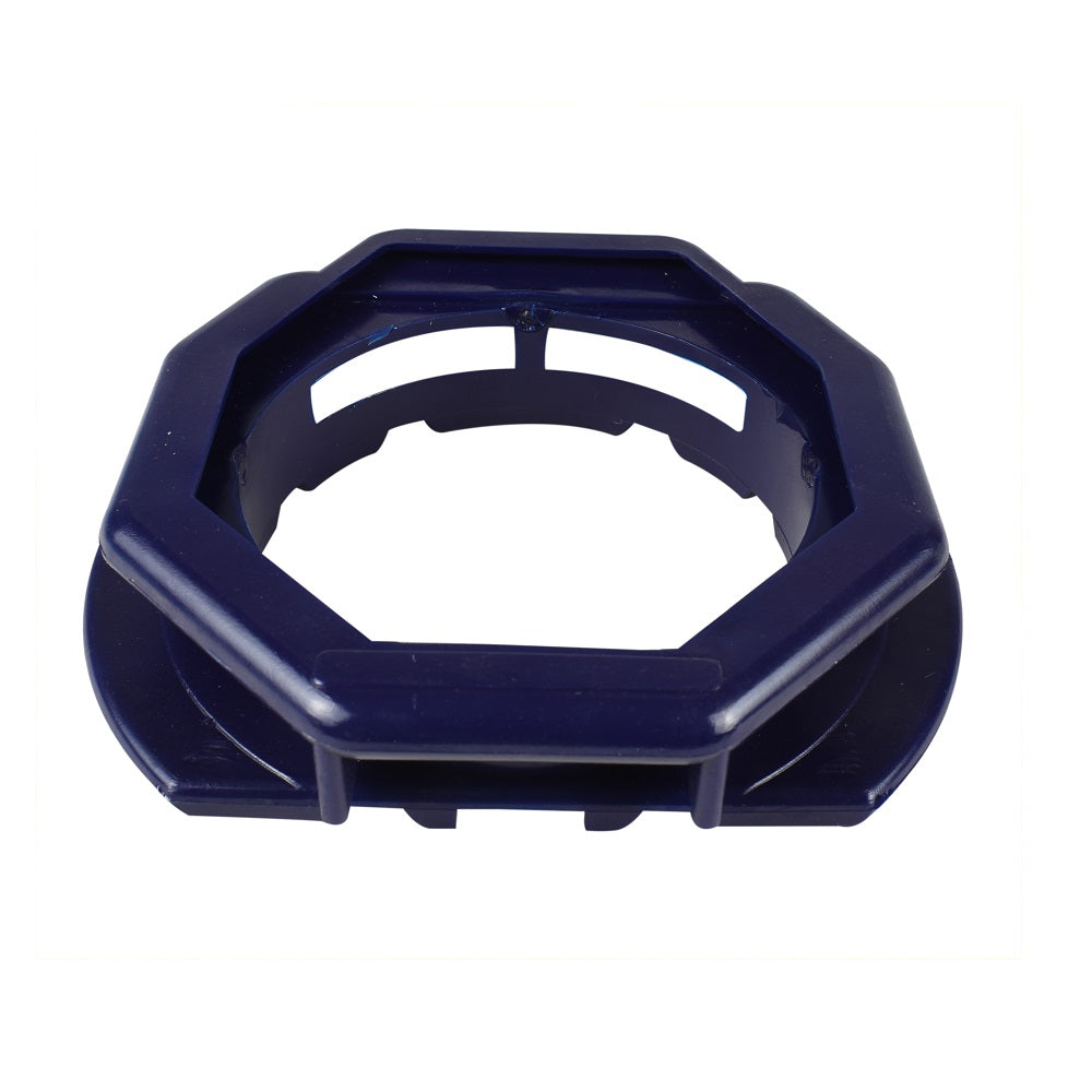 Navy blue plastic octagonal flexi foot ring compatible with Zodiac pool cleaner, open-centre frame with ribbed edge detail